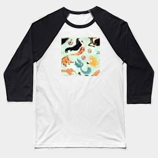 Seashells and Mermaids Baseball T-Shirt